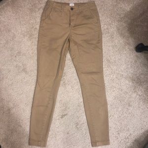 Khaki skinny pants
